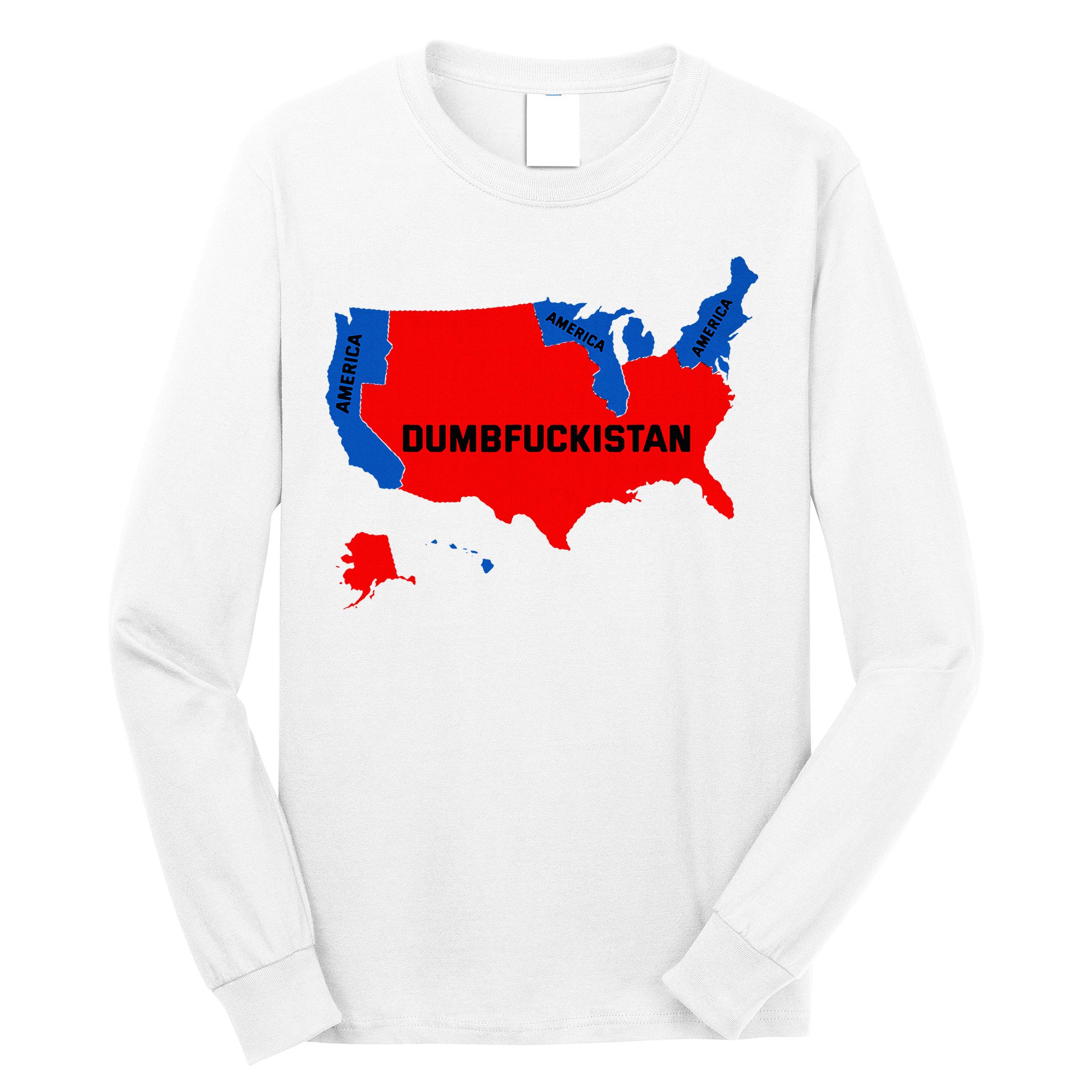 Election Map 2024 United States Of America Dumbfuckistan Long Sleeve Shirt