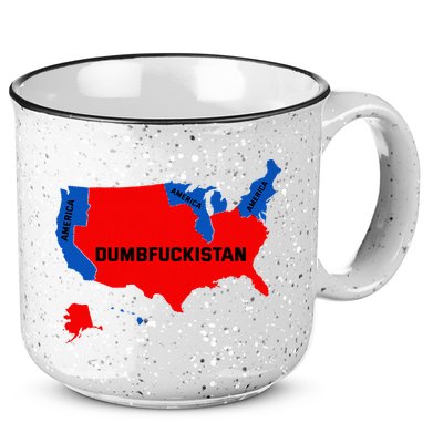 Election Map 2024 United States Of America Dumbfuckistan 15oz Campfire Ceramic Mug