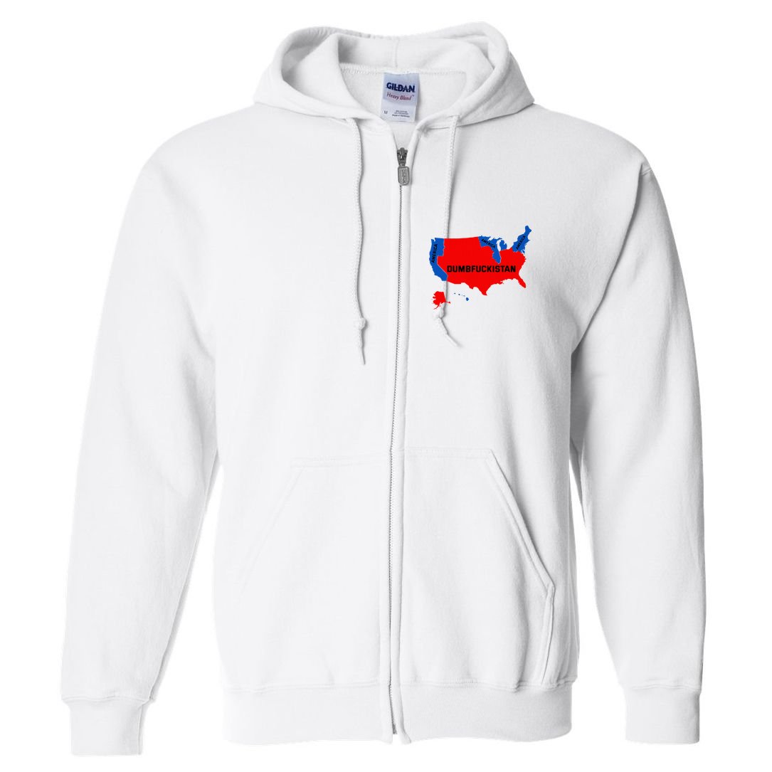Election Map 2024 United States Of America Dumbfuckistan Full Zip Hoodie