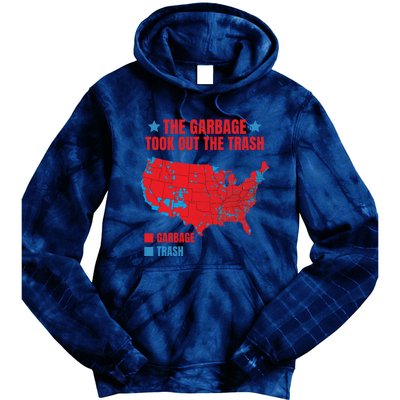 Electoral Map 2024 The Garbage Took Out The Trash Trump 312 Tie Dye Hoodie