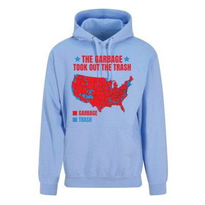 Electoral Map 2024 The Garbage Took Out The Trash Trump 312 Unisex Surf Hoodie