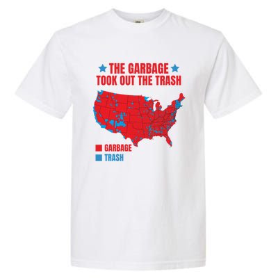 Electoral Map 2024 The Garbage Took Out The Trash Trump 312 Garment-Dyed Heavyweight T-Shirt