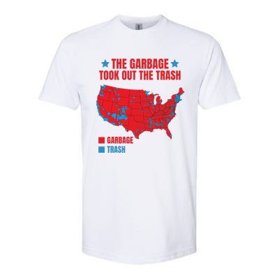 Electoral Map 2024 The Garbage Took Out The Trash Trump 312 Softstyle CVC T-Shirt