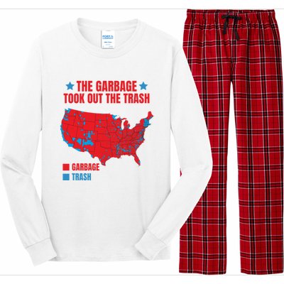 Electoral Map 2024 The Garbage Took Out The Trash Trump 312 Long Sleeve Pajama Set