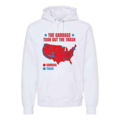 Electoral Map 2024 The Garbage Took Out The Trash Trump 312 Premium Hoodie