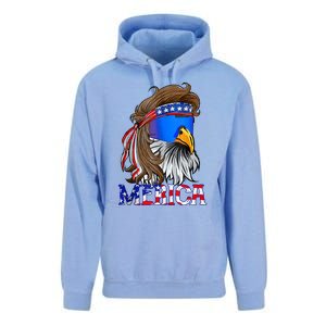 Eagle Mullet 4th Of July USA American Flag Merica Unisex Surf Hoodie