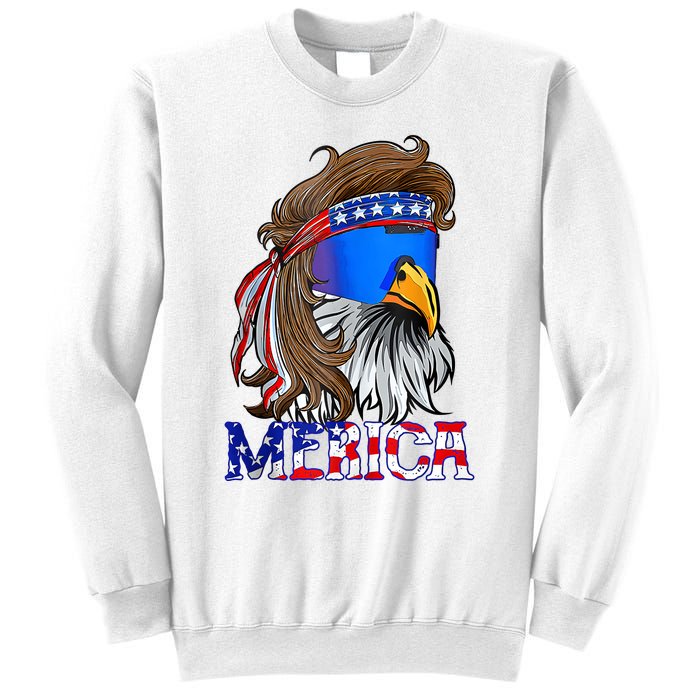 Eagle Mullet 4th Of July USA American Flag Merica Sweatshirt