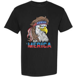 Eagle Mullet 4th Of July USA American Flag Eagle Merica Garment-Dyed Heavyweight T-Shirt