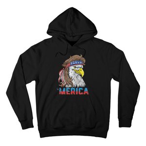 Eagle Mullet 4th Of July USA American Flag Eagle Merica Hoodie