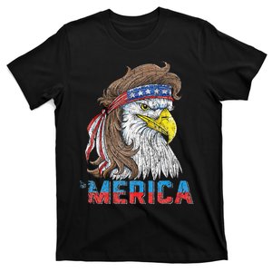 Eagle Mullet 4th Of July USA American Flag Eagle Merica T-Shirt