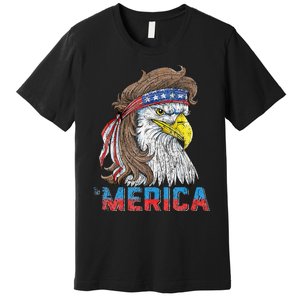 Eagle Mullet 4th Of July USA American Flag Eagle Merica Premium T-Shirt