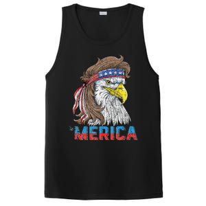 Eagle Mullet 4th Of July USA American Flag Eagle Merica PosiCharge Competitor Tank