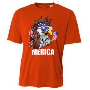 Eagle Mullet 4th Of July Usa American Flag Merica Funny Gift Cooling Performance Crew T-Shirt