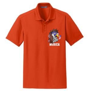 Eagle Mullet 4th Of July Usa American Flag Merica Funny Gift Dry Zone Grid Polo