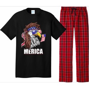 Eagle Mullet 4th Of July Usa American Flag Merica Funny Gift Pajama Set