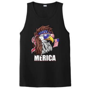 Eagle Mullet 4th Of July Usa American Flag Merica Funny Gift PosiCharge Competitor Tank