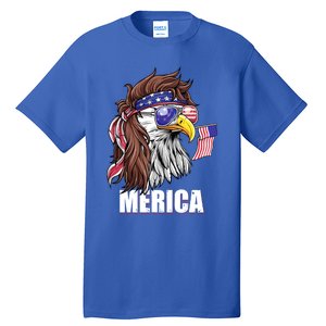 Eagle Mullet 4th Of July Usa American Flag Merica Funny Gift Tall T-Shirt