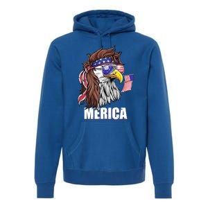 Eagle Mullet 4th Of July Usa American Flag Merica Funny Gift Premium Hoodie