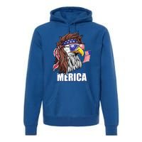 Eagle Mullet 4th Of July Usa American Flag Merica Funny Gift Premium Hoodie