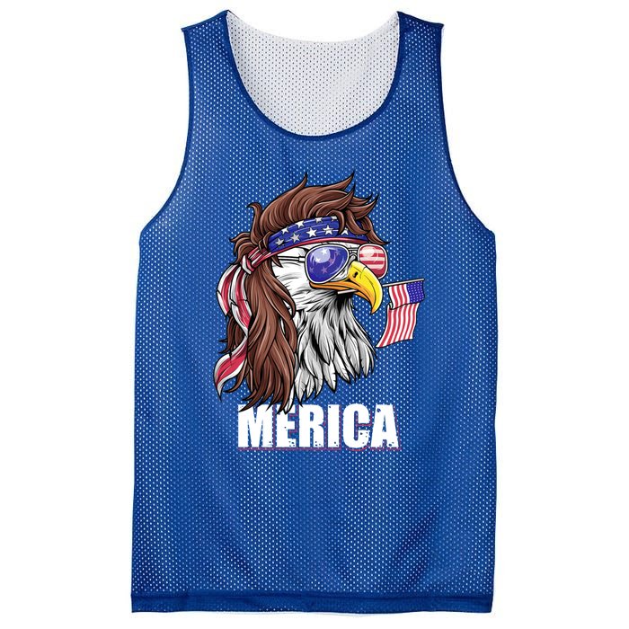 Eagle Mullet 4th Of July Usa American Flag Merica Funny Gift Mesh Reversible Basketball Jersey Tank