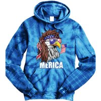 Eagle Mullet 4th Of July Usa American Flag Merica Funny Gift Tie Dye Hoodie