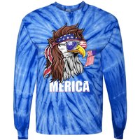 Eagle Mullet 4th Of July Usa American Flag Merica Funny Gift Tie-Dye Long Sleeve Shirt