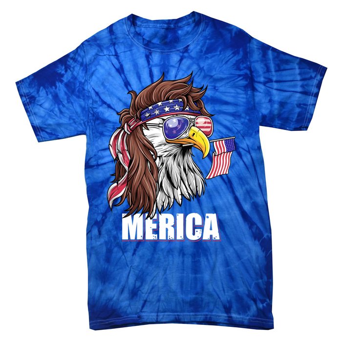 Eagle Mullet 4th Of July Usa American Flag Merica Funny Gift Tie-Dye T-Shirt