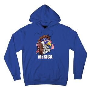 Eagle Mullet 4th Of July Usa American Flag Merica Funny Gift Tall Hoodie