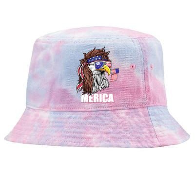 Eagle Mullet 4th Of July Usa American Flag Merica Funny Gift Tie-Dyed Bucket Hat