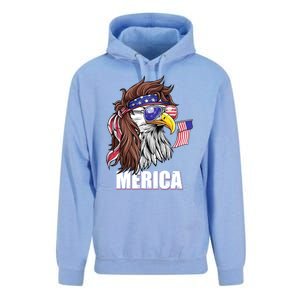 Eagle Mullet 4th Of July Usa American Flag Merica Funny Gift Unisex Surf Hoodie