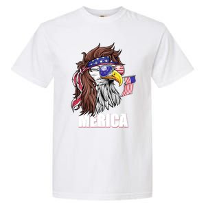 Eagle Mullet 4th Of July Usa American Flag Merica Funny Gift Garment-Dyed Heavyweight T-Shirt