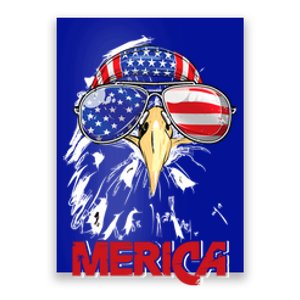 Eagle Mullet 4th Of July Usa American Flag Merica Cute Gift Poster