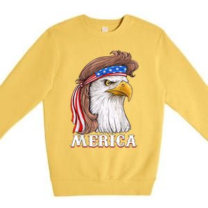 Eagle Mullet 4th Of July USA American Flag Merica Premium Crewneck Sweatshirt