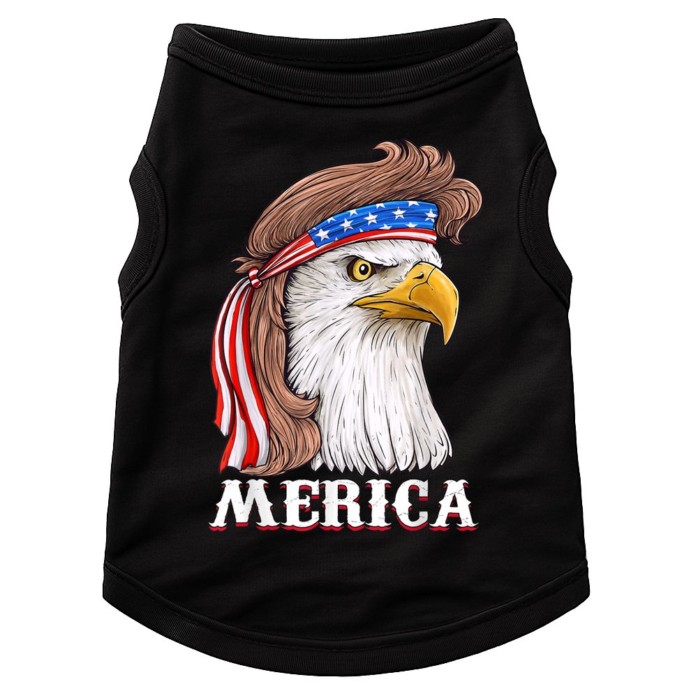Eagle Mullet 4th Of July USA American Flag Merica Doggie Tank