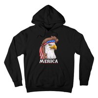 Eagle Mullet 4th Of July USA American Flag Merica Hoodie