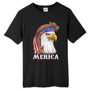 Eagle Mullet 4th Of July USA American Flag Merica Tall Fusion ChromaSoft Performance T-Shirt