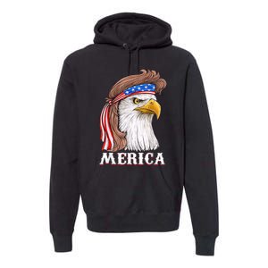 Eagle Mullet 4th Of July USA American Flag Merica Premium Hoodie