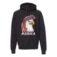 Eagle Mullet 4th Of July USA American Flag Merica Premium Hoodie