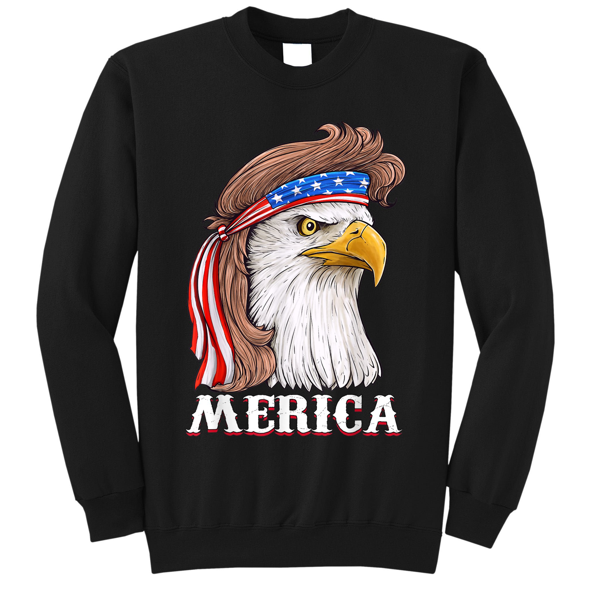 Eagle Mullet 4th Of July USA American Flag Merica Tall Sweatshirt