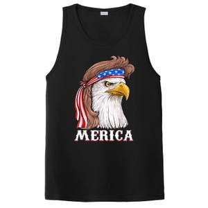 Eagle Mullet 4th Of July USA American Flag Merica PosiCharge Competitor Tank