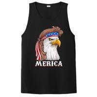 Eagle Mullet 4th Of July USA American Flag Merica PosiCharge Competitor Tank