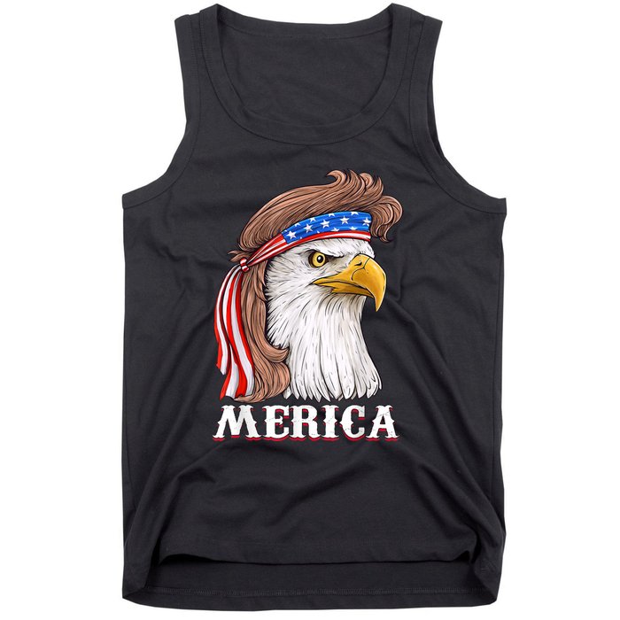 Eagle Mullet 4th Of July USA American Flag Merica Tank Top