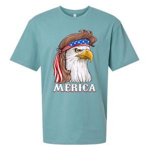 Eagle Mullet 4th Of July USA American Flag Merica Sueded Cloud Jersey T-Shirt