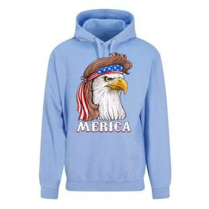 Eagle Mullet 4th Of July USA American Flag Merica Unisex Surf Hoodie