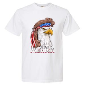 Eagle Mullet 4th Of July USA American Flag Merica Garment-Dyed Heavyweight T-Shirt