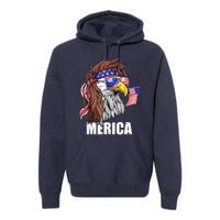 Eagle Mullet 4th Of July USA American Flag Mericas Premium Hoodie