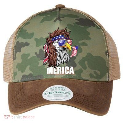 Eagle Mullet 4th Of July Usa American Flag Merica Gift Legacy Tie Dye Trucker Hat