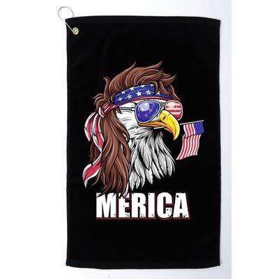 Eagle Mullet 4th Of July Usa American Flag Merica Gift Golf Towel