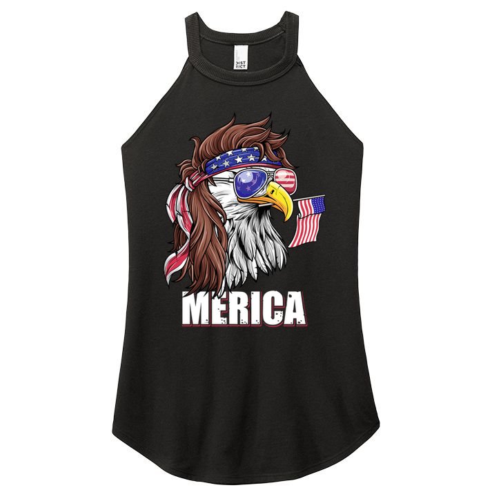 Eagle Mullet 4th Of July Usa American Flag Merica Gift Women's Perfect Tri Rocker Tank