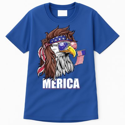 Eagle Mullet 4th Of July Usa American Flag Merica Gift Tall T-Shirt